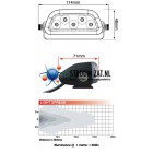 Led Werklamp rechthoekig 114 x 48 175 lumen 5 leds spotlicht 12/24V